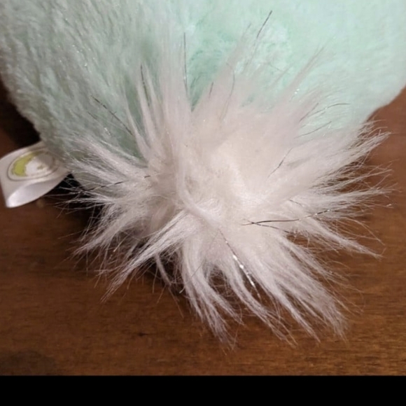 Animal Adventure Mint Green Bunny Rabbit Purple Bow Plush Stuffed Animal Easter - Picture 6 of 7